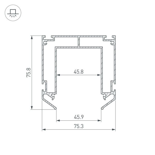 Оборудование Arlight 032752(2) Профиль-держатель MAG-STRETCH-45-2000 (Arlight, Алюминий) по выгодной цене. Купить в Москве со скидкой.