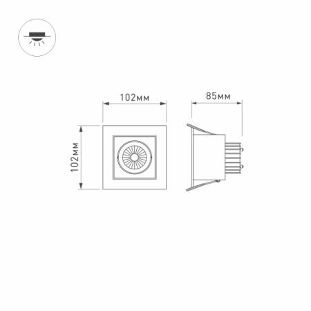 Оборудование Arlight 024124 Светильник CL-KARDAN-S102x102-9W White (WH-BK, 38 deg) (ARL, IP20 Металл, 3 года) по выгодной цене. Купить в Москве со скидкой.