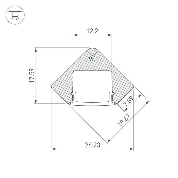 Оборудование Arlight 018252 Профиль с экраном ALU-D45-2000 ANOD+FROST (Arlight, Алюминий) по выгодной цене. Купить в Москве со скидкой.