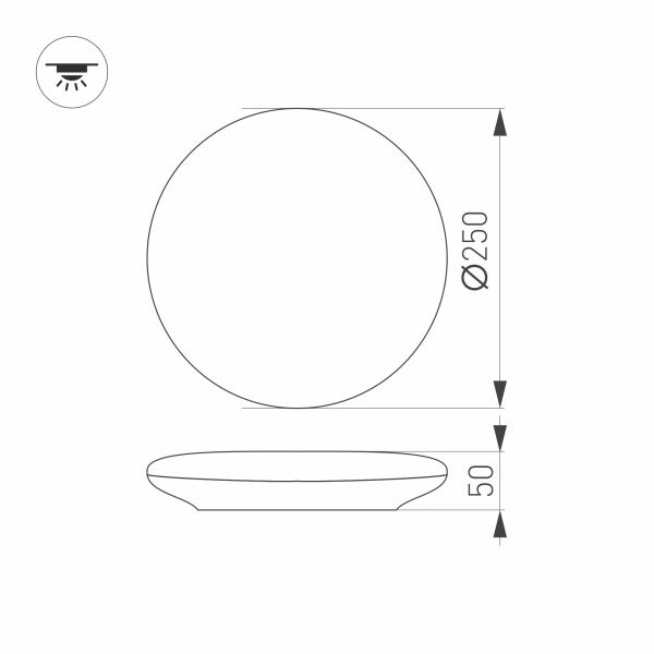 Оборудование Arlight 030094 Светильник CL-FRISBEE-MOTION-R250-12W Day4000 (WH, 180 deg, 230V) (Arlight, IP54 Пластик, 3 года) по выгодной цене. Купить в Москве со скидкой.