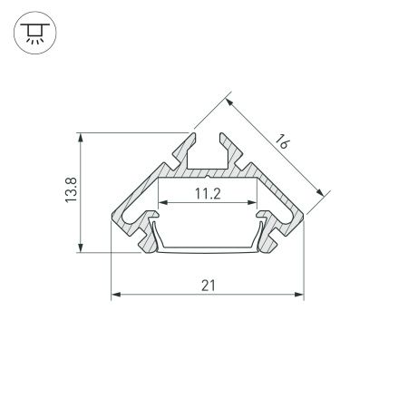 Оборудование Arlight 023862 Профиль PDS45-LITE-2000 ANOD (Arlight, Алюминий) по выгодной цене. Купить в Москве со скидкой.