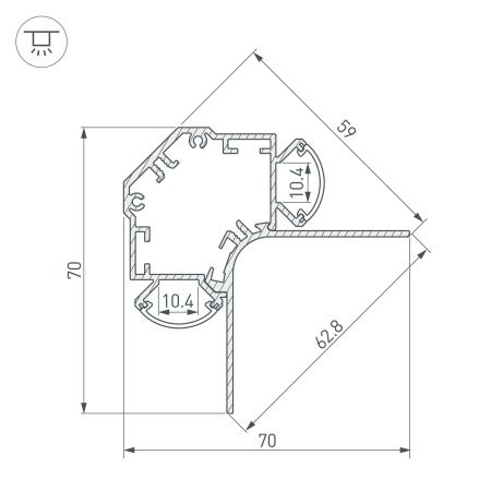 Оборудование Arlight 034985 Профиль ARH-V-DUAL-HID-2000 WHITE (Arlight, Алюминий) по выгодной цене. Купить в Москве со скидкой.