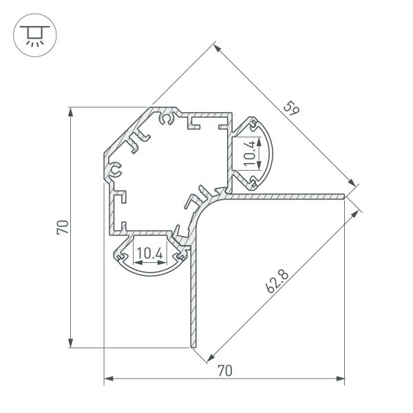 Оборудование Arlight 034985 Профиль ARH-V-DUAL-HID-2000 WHITE (Arlight, Алюминий) по выгодной цене. Купить в Москве со скидкой.