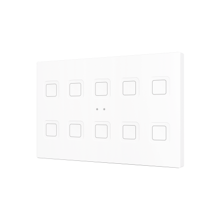 Zennio ZVITRXL10W Tecla RGB XL 10. PC-ABS Емкостная кнопка, 10 кнопок