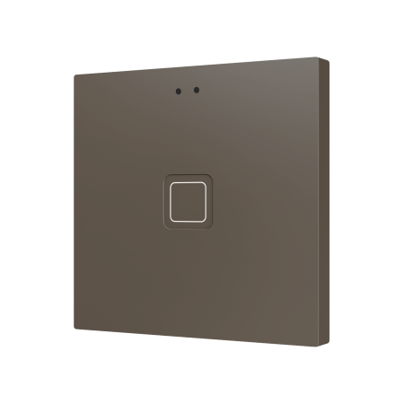 Zennio ZVITR1M Tecla RGB 1. Емкостная кнопка из PC-ABS, 1 кнопка, мокко