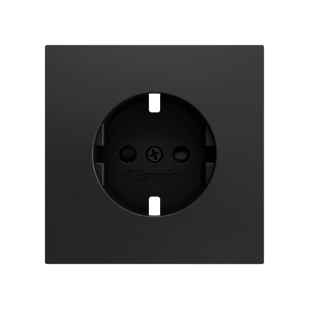 Zennio ZS70CSCSA ZS70, Крышка для розетки Schuko без винтов 70x70 мм, Антрацитовый