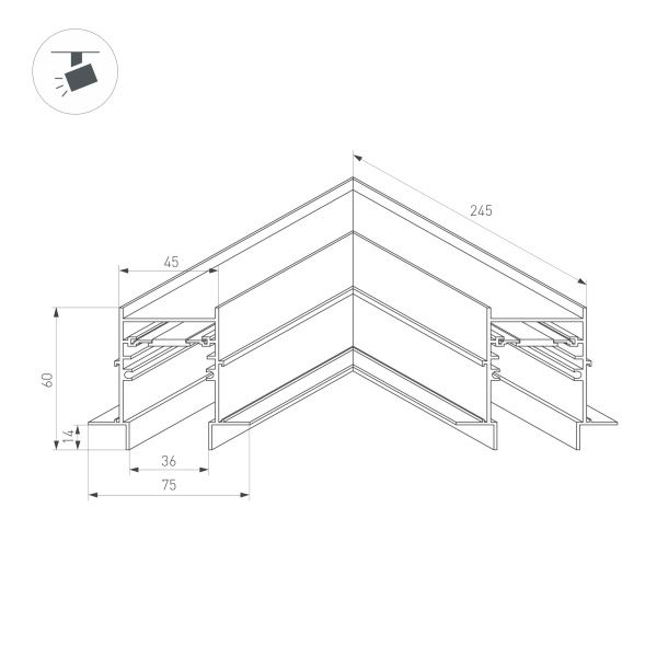 Оборудование Arlight 034681 Коннектор угловой MAG-CON-4560-FDW-L90 (BK) (Arlight, IP20 Металл, 3 года) по выгодной цене. Купить в Москве со скидкой.
