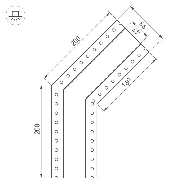 Оборудование Arlight 030102 Угол SL-LINIA45-FANTOM-135 (Arlight, Металл) по выгодной цене. Купить в Москве со скидкой.