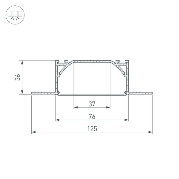 Оборудование Arlight 025025 Профиль ARH-LINIA72-FANTOM-2000 ANOD (Arlight, Алюминий) по выгодной цене. Купить в Москве со скидкой.