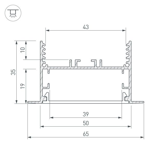 Оборудование Arlight 029033 Профиль SL-LINIA65-F-2000 ANOD (Arlight, Алюминий) по выгодной цене. Купить в Москве со скидкой.