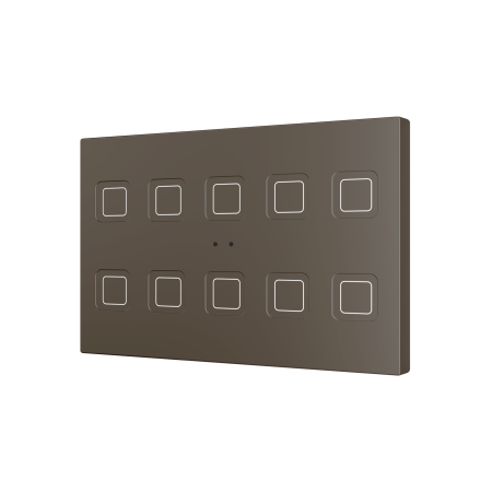 Zennio ZVITRXL10M Tecla RGB XL 10. PC-ABS Емкостная кнопка, 10 кнопок