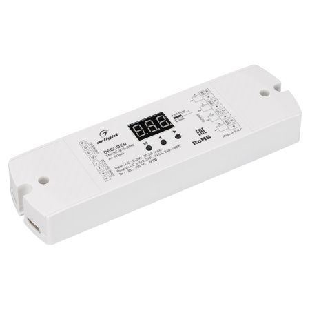 Arlight 023824 Декодер SMART-K16-DMX (12-24V, 4x5A) (Arlight, IP20 Пластик, 5 лет)