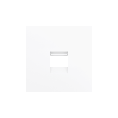 Zennio 830001209 ZS55, Декоративная накладка для разъема RJ45 55x55 мм, 1 вставка, Матовый белый