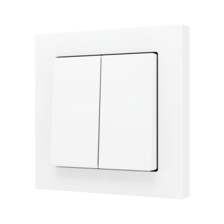 Zennio ZS552PB4MW ZS55, Двойная мягкая кнопка для 4 бинарных входов 55x55 мм – Матовый белый