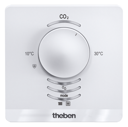 Theben 7169230 Датчик концентрации CO2 Контроллер качества воздуха c омнатный терморегулятор AMUN 716 S KNX