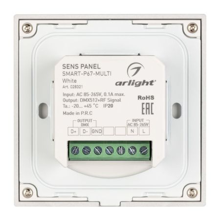 Оборудование Arlight 028321 Панель Sens SMART-P67-MULTI White (230V, 4 зоны, 2.4G) (Arlight, IP20 Пластик, 5 лет) по выгодной цене. Купить в Москве со скидкой.