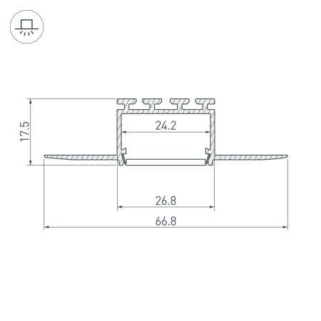 Оборудование Arlight 023962 Профиль PLS-F-HIDE-2000 (Arlight, Алюминий) по выгодной цене. Купить в Москве со скидкой.
