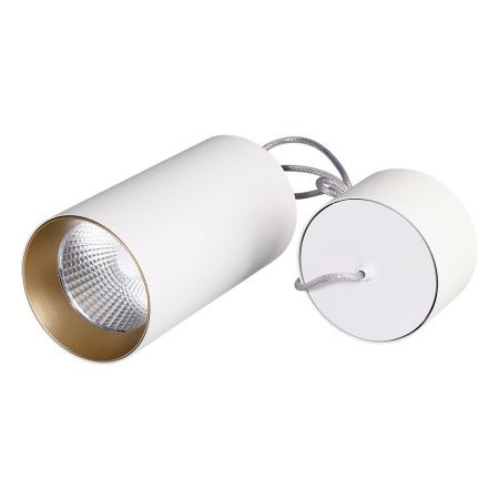 Arlight 022944 Светильник подвесной SP-POLO-R85-2-15W Warm White 40deg (White, Gold Ring) (Arlight, IP20 Металл, 3 года)