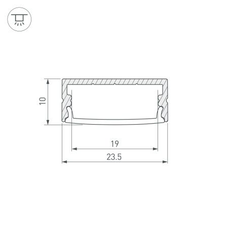 Оборудование Arlight 036768 Профиль с экраном ARH-WIDE-H10-2000 ANOD+OPAL (Arlight, Алюминий) по выгодной цене. Купить в Москве со скидкой.