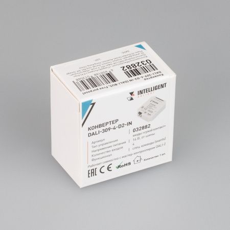 Оборудование Arlight 032882 INTELLIGENT ARLIGHT Конвертер DALI-309-4-D2-IN (DALI-BUS, Free purpose) (IARL, Пластик) по выгодной цене. Купить в Москве со скидкой.