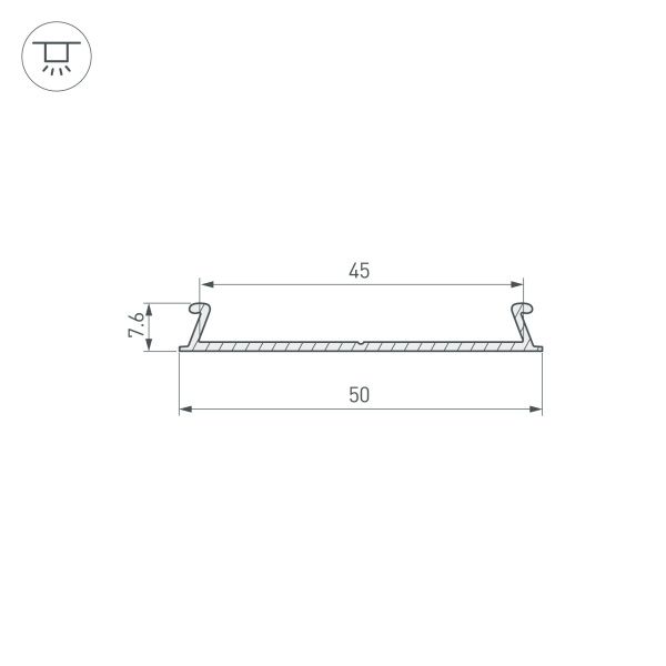 Оборудование Arlight 016990 Профиль-верх TOP-LINIA53-С-2000 ANOD (Arlight, Алюминий) по выгодной цене. Купить в Москве со скидкой.