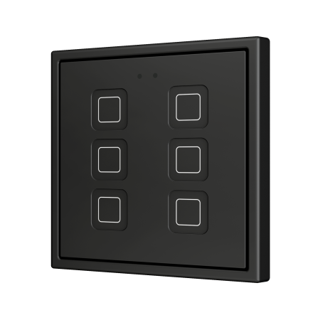 Zennio ZVITR70X6A Tecla RGB 70 X6. PC-ABS Емкостная кнопка с RGB-подсветкой, 70 x 70 пикселей, 6 кнопок