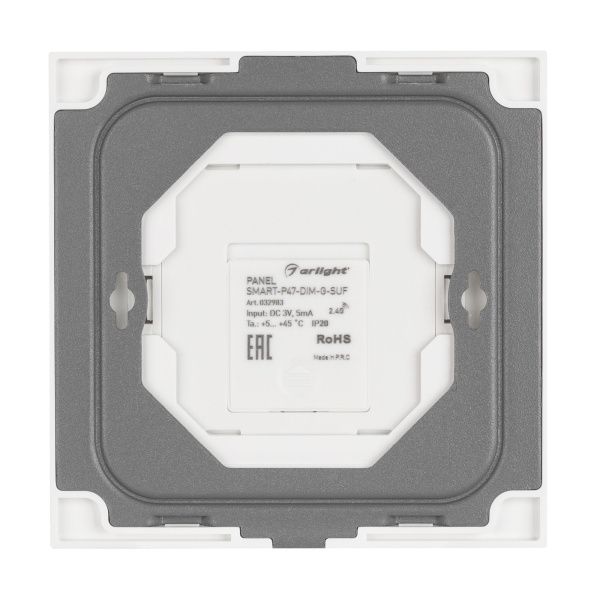 Оборудование Arlight 032983 Панель SMART-P47-DIM-G-SUF (3V, 1 зона, Knob, 2.4G) (Arlight, Стекло) по выгодной цене. Купить в Москве со скидкой.
