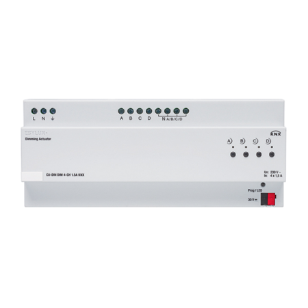 Esylux EC10430312 Исполнительные элементы CU-DIN DIM 4-CH 1.5A KNX