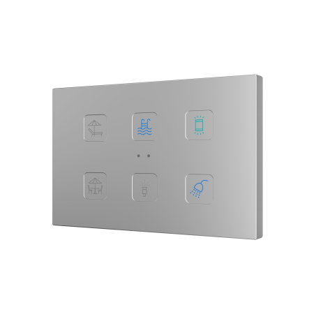 Zennio ZVITRXL6 Tecla RGB XL 6. PC-ABS Емкостная кнопка, 6 кнопок