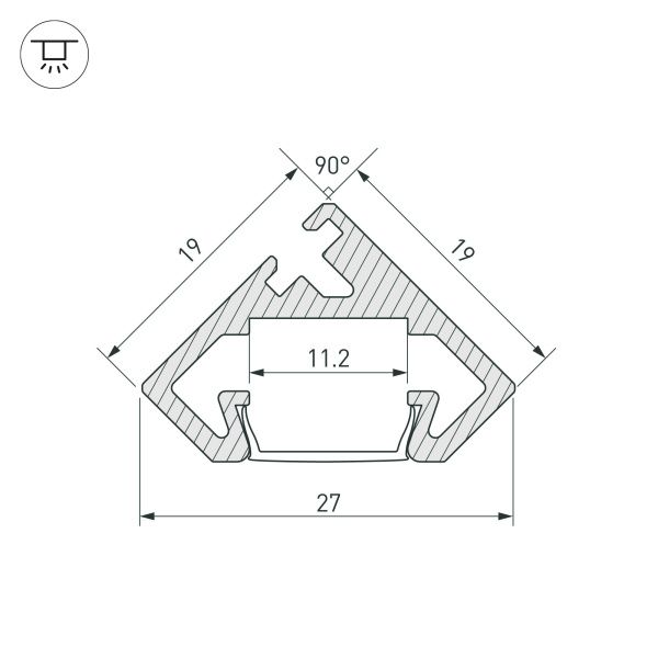 Оборудование Arlight 021647 Профиль PDS45-GL-2000 ANOD (Arlight, Алюминий) по выгодной цене. Купить в Москве со скидкой.