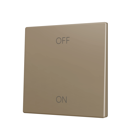 Zennio ZS70CSOFT12CC ZS70, Накладка для кнопки Simple KNX Soft 70x70 мм, Наклон вверх и вниз, Шампанское, На заказ