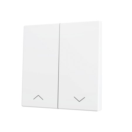 Zennio ZS70CSOFT22SHMW ZS70, Крышка для двух кнопок KNX Soft 70x70 мм, Наклон вниз, Значок затвора, Матовый белый