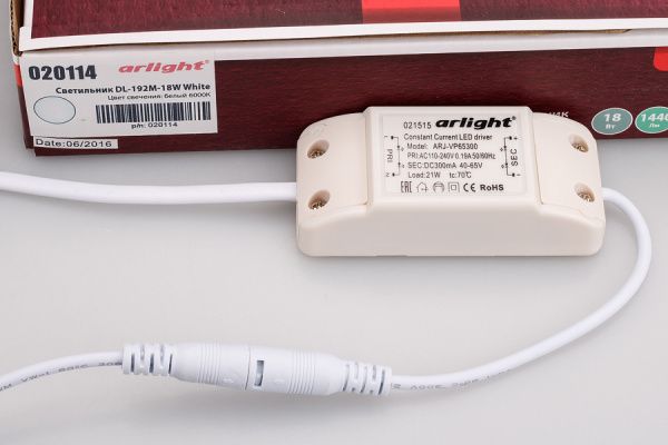 Оборудование Arlight 020114 Светильник DL-192M-18W White (Arlight, IP40 Металл, 3 года) по выгодной цене. Купить в Москве со скидкой.