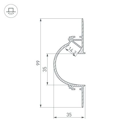Оборудование Arlight 034982 Профиль ARH-CEIL-REFLECT-2000 WHITE (Arlight, Алюминий) по выгодной цене. Купить в Москве со скидкой.
