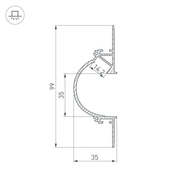 Оборудование Arlight 034982 Профиль ARH-CEIL-REFLECT-2000 WHITE (Arlight, Алюминий) по выгодной цене. Купить в Москве со скидкой.