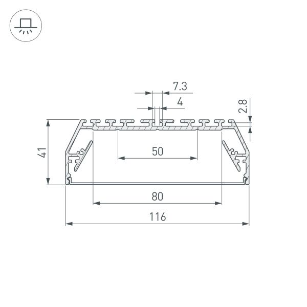Оборудование Arlight 021941 Профиль с экраном ALU-POWER-116-2000 ANOD+FROST (Arlight, Алюминий) по выгодной цене. Купить в Москве со скидкой.