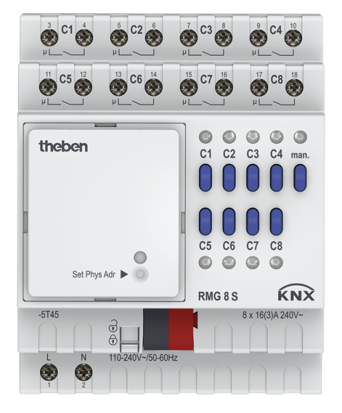Оборудование Theben 4930220 8-м канальный релейный актуатор. Линейка MIX2 RMG 8 S KNX по выгодной цене. Купить в Москве со скидкой.