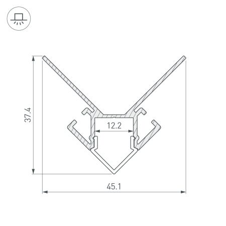 Оборудование Arlight 023889 Профиль ARH-DECORE-S12-EXT-2000 ANOD внешний (Arlight, Алюминий) по выгодной цене. Купить в Москве со скидкой.