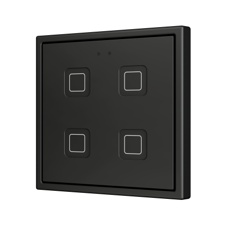 Zennio ZVITR70X4A Tecla RGB 70 X4. PC-ABS Емкостная кнопка с RGB-подсветкой, 70 x 70 пикселей, 4 кнопки