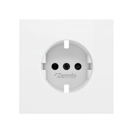 Zennio ZS70CSCSMW ZS70, Крышка для розетки Schuko без винтов 70x70 мм, Матовый белый