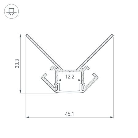 Оборудование Arlight 023889 Профиль ARH-DECORE-S12-EXT-2000 ANOD внешний (Arlight, Алюминий) по выгодной цене. Купить в Москве со скидкой.