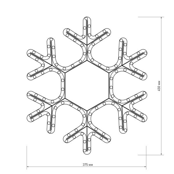Оборудование Arlight 025315 Фигура ARD-SNOWFLAKE-M7-450x375-126LED Warm (230V, 7.5W) (Ardecoled, IP65) по выгодной цене. Купить в Москве со скидкой.