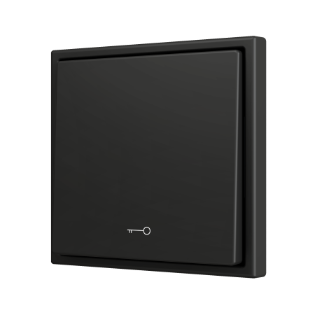 Zennio ZS701PB1KA ZS70, Простая мягкая кнопка для 1 бинарного входа 70x70 мм – Значок ключа, Антрацит