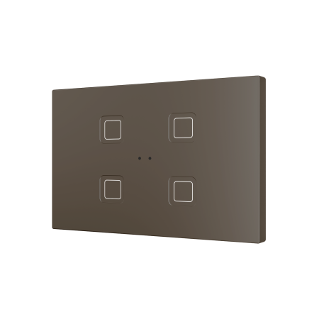 Zennio ZVITRXL4M Tecla RGB XL 4. PC-ABS Емкостная кнопка, 4 кнопки