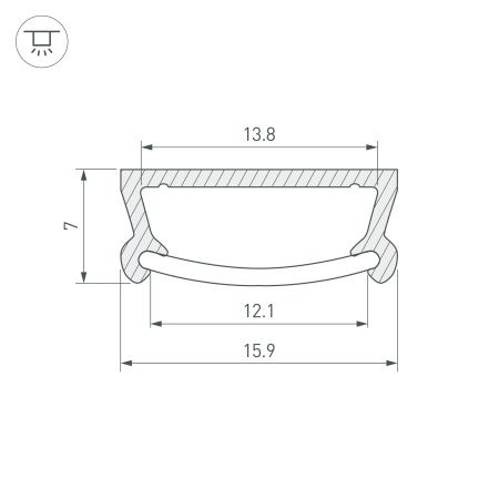 Оборудование Arlight 016939 Профиль TM-2000 (CT) (Arlight, Алюминий) по выгодной цене. Купить в Москве со скидкой.