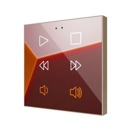 Zennio ZVIFR6C360 Плоский RGB 6. Стеклянная емкостная кнопка, 6 кнопок, 360° настройка