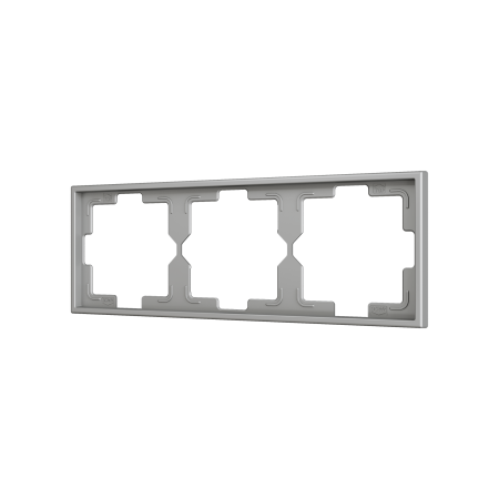 Zennio ZS70FM3S ZS70, Рамка на 3 розетки, Серебристый