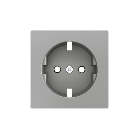 Zennio 830000406 ZS55, Крышка для розетки Schuko с винтами 55x55 мм, Серебристый