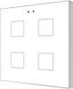 Zennio Выключатель сенсорный KNX Flat F4, 4-кнопочный, цвет: Белый, оттенок: Глянцевый ZVI-F4-GW