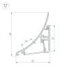 Оборудование Arlight 021649 Профиль KARNIZ-R-2000 ANOD (Arlight, Алюминий) по выгодной цене. Купить в Москве со скидкой.